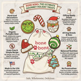 Christmas Dog Stocking Stuffer Bag – 6 Pack of Artisan Grain-Free Holiday Biscuits