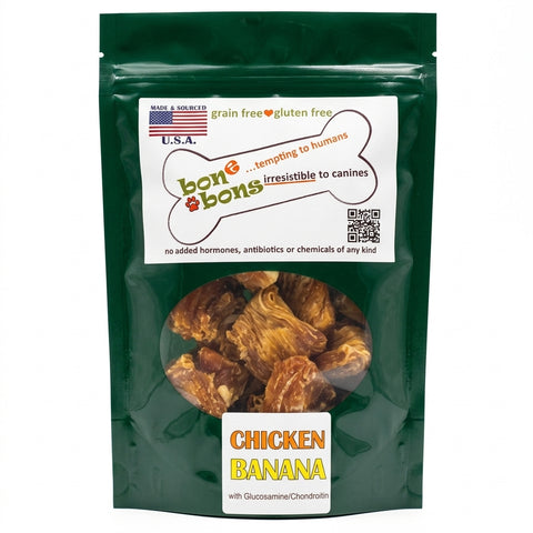 Bone Bons Bone chicken banana with glucosamine dog treats