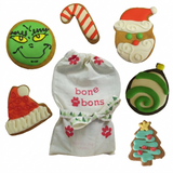 Christmas Dog Stocking Stuffer Bag – 6 Pack of Artisan Grain-Free Holiday Biscuits