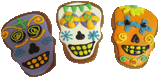 Day of the Dead Dog Skull Cookies
